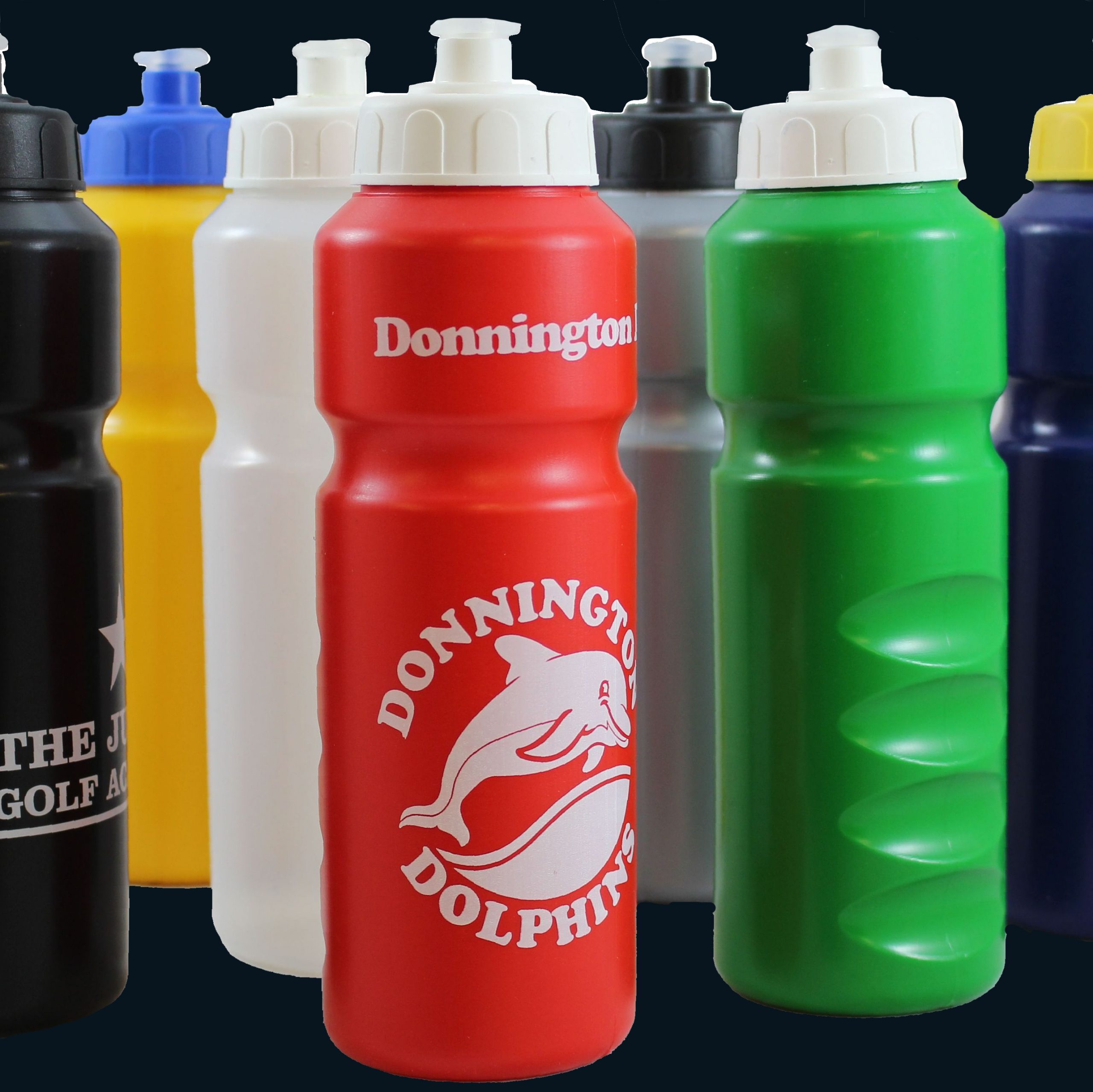 750ml Finger Grip Sports Bottle Push Pull Cap Swimcap